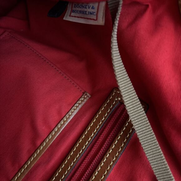 DOONEY & BOURKE Large Blue Nylon Leather Convertible Tote Satchel 90s Re… - Picture 13 of 13